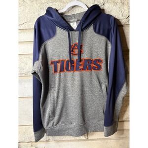 Knights Apparel Auburn Tigers Hoodie Mens Medium Grey Navy Blue NCAA Sweatshirt